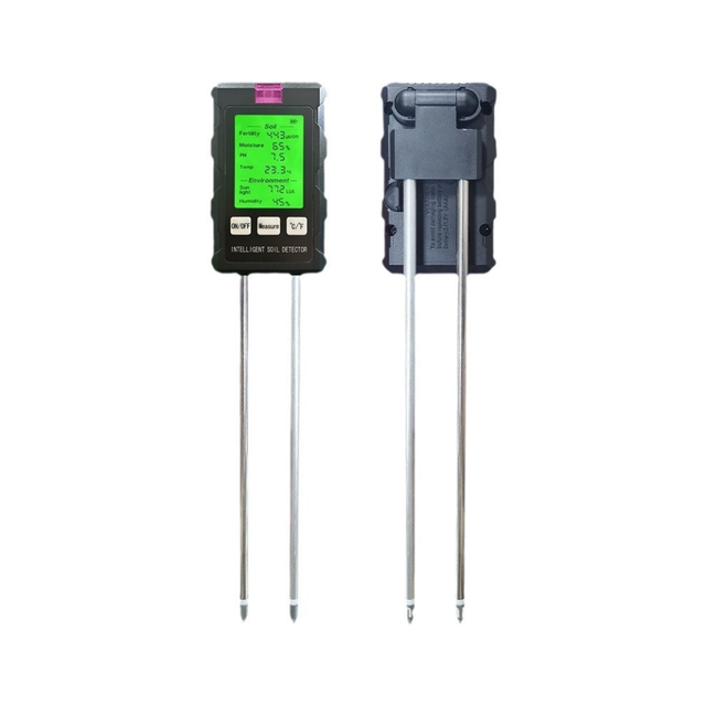 New Design Garden Supplies Portable 6 in 1 Soil Tester With Backlight for Outdoor Use Humidity Fertility Soil Detector