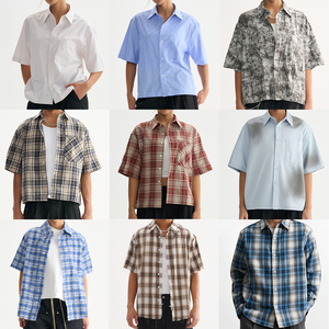 Camicie Personalizzate da Uomo con Bottoni, Maniche Corte Squadrate, a Righe, in Flanella, con Ricami, in Jersey, Sportive, Casual, in <span class=keywords><strong>Seersucker</strong></span> - Product Image 3