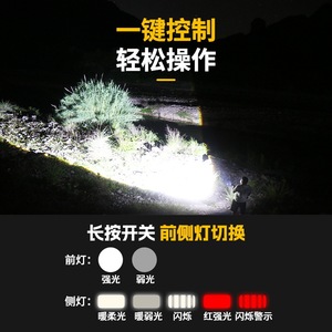 Multifunction <b>Led</b> Magnetic <b>Work</b> <b>Light</b> Rechargeable Strong Beam Flashlight Outdoor Use With Dimmer And Red <b>Light</b> - Product Image 4