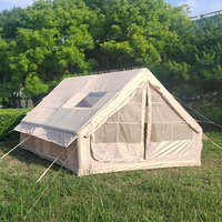 Tentes Safari Portables en PVC, Tente de Camping Extérieure en Gros, Oxford 300D Imperméable, Multi-Pièces, Maison Gonflable 12AB avec Portes