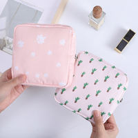 Trousse de Rangement Portable Personnalisée en Polyester pour Serviettes Hygiéniques, Pochette de Maquillage Réutilisable Mini Multifonctionnelle pour Femmes