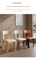 Nouvelles chaises de salle à manger scandinaves modernes de luxe 2025 en bois massif, chaises d'appoint rembourrées haute densité pour la maison et le bureau à prix réduit