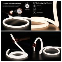Ruban LED néon rond 360 degrés RGB RGBW RGB adressable WS2811 WS2815 DC12V DC24V 110V 220V 20mm 40mm