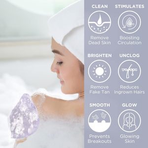 Custom Logo and Package Best Quality Korean <b>Body</b> Exfoliating <b>Scrub</b> Gloves Viscose Exfoliating Mitts for <b>Body</b> - Product Image 3