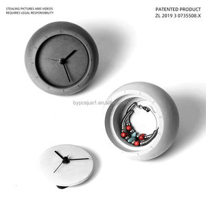 Table de Chevet Ronde Multifonctionnelle avec Réveil et <span class=keywords><strong>Rangement</strong></span>, Logo Personnalisable, pour Cadeaux d'Affaires - Product Image 2