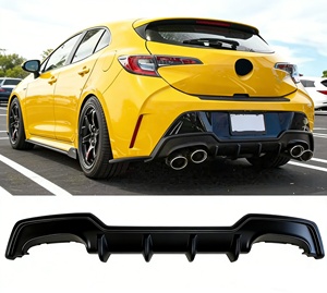 Accessori Auto per <span class=keywords><strong>Toyota</strong></span> <span class=keywords><strong>Corolla</strong></span> <span class=keywords><strong>Hatchback</strong></span> 2019-2022 Kit Carrozzeria ABS Labbro Anteriore Labbro Posteriore Minigonne Laterali Copertura Posteriore Non Verniciata - Product Image 3