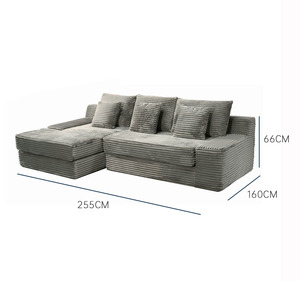 Juego de Sofás Modulares Cuadrados Extensibles, Embalaje al Vacío, Sofá <span class=keywords><strong>Cama</strong></span> <span class=keywords><strong>Chaise</strong></span> <span class=keywords><strong>Longue</strong></span>, Disponible en Múltiples Opciones de Combinación - Product Image 2