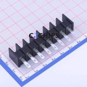 KF25H-7.62-8P Barrier Terminal Block Through hole Component (THT),P=7.62mm Connector Two Sides 7.62mm 1x8P Straight Pin - Product Image 2
