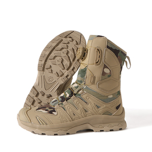 Botas tácticas de exterior DF ESDY665 de caña alta, deportivas, para senderismo, con amortiguación, para escalada, resistentes al desgaste, con cordones rápidos para entrenamiento. - Product Image 1