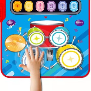 Kit de batterie de musique électronique éducatif multifonctionnel 2 en 1 Instrument de musique interactif pour enfants Jouet de musique électronique - Product Image 2