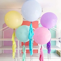 Ballon en latex macaron géant biodégradable de 90 cm (36 pouces), extra large, rond, épaissi et hautement élastique pour décoration de mariage