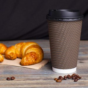 Insulated Ripple Double-Walled Paper <strong>Cup</strong> with Lid Coffee Tea <strong>Hot</strong> <strong>Chocolate</strong> Drinks Paper <strong>Cup</strong> - Product Image 5