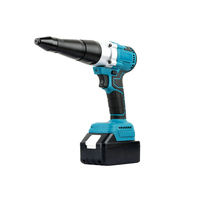 Pistolet à rivets électrique sans balais 21V au lithium-ion, entièrement automatique, rechargeable, de qualité industrielle, léger (2kg), pour métal et bois