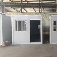 Maison conteneur mobile pliable de 20 pieds, 1 chambre, 1 salle de bain, design méditerranéen, panneau sandwich respirant pour boutique, garantie 2 ans