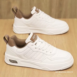 New style white sneakers - lightweight and casual <b>shoes</b> that are versatile and anti-slip with <b>soft</b> soles. Men's one-piece slip-o - Product Image 5