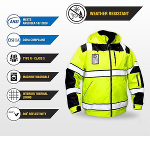 Impermeabile leggero riflesso di sicurezza riflettente giubbotto <span class=keywords><strong>trafic</strong></span> di sicurezza con nastro riflettente altamente protettivo - Product Image 4