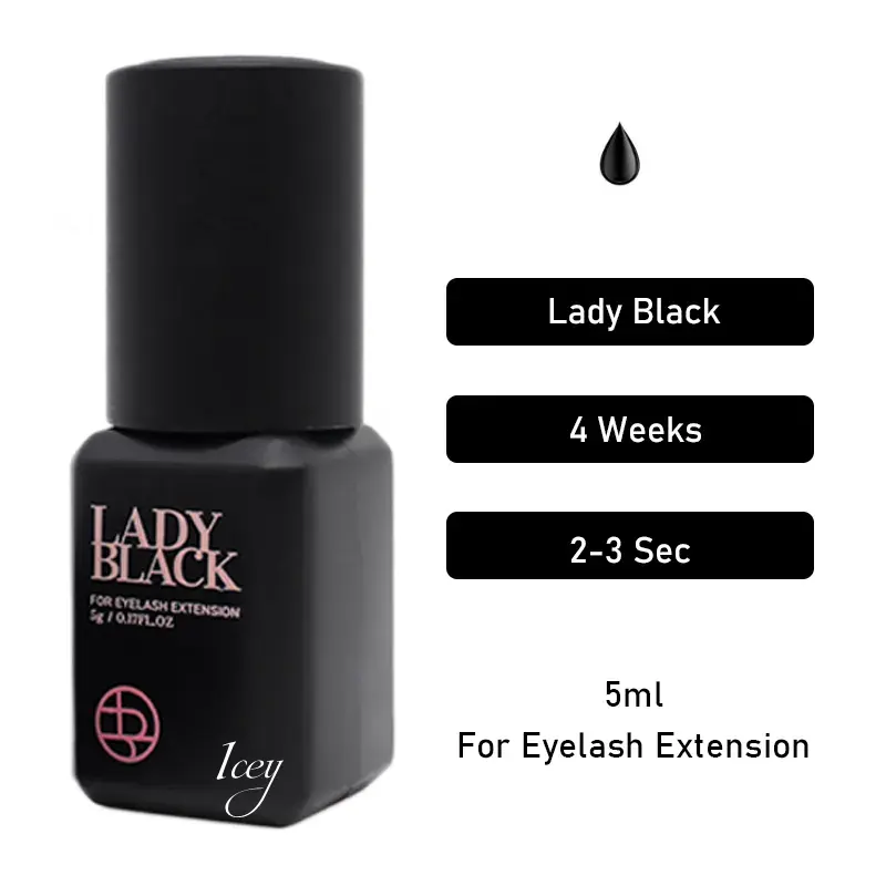 Lava Beauty Individual Lashes Extension Lovely Lash Glue Professional Black Lady Glue Made In Korea Eyelash Glue