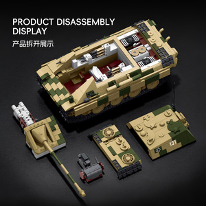 Tk8005 Juego de Bloques de Construcción de Modelo de Tanque Militar de la Segunda Guerra Mundial, 1463 Piezas, Juguete Educativo para Niños de 8 a 13 Años - Product Image 3