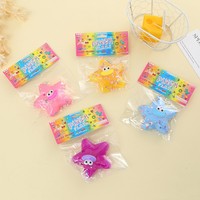 Squishy en époxy en forme de canard étoile de mer aux grands yeux, jouet anti-stress à rebond lent