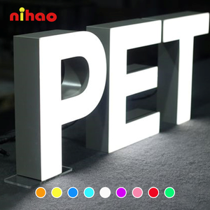 NIHAO Factory Lettres lumineuses 3D en acrylique, logo, enseigne lumineuse 3D pour décoration murale, <span class=keywords><strong>restaurant</strong></span> - Product Image 2
