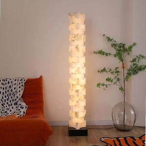 Lámpara <span class=keywords><strong>de</strong></span> <span class=keywords><strong>Pie</strong></span> <span class=keywords><strong>de</strong></span> Mármol Natural <span class=keywords><strong>de</strong></span> Alta Calidad, Diseño Artístico, para Sala <span class=keywords><strong>de</strong></span> Estar, Esquina <span class=keywords><strong>de</strong></span> Sofá, Luz <span class=keywords><strong>de</strong></span> Alabastro - Product Image 1