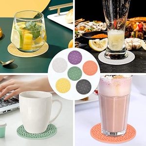 Chất lượng cao Cà Phê/trà/rượu cup Mat Pad uống đế lót ly bán buôn Tùy chỉnh cao su Silicone Coaster - Product Image 2