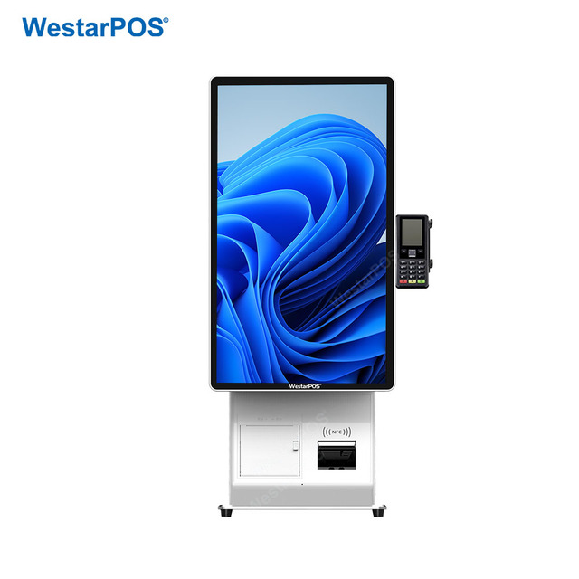 WestarPOS CRS001 24inch Big Vertical Touch Screen Self Payment Kiosk Printing Receipt Scan QR Code and Barcode