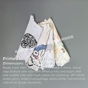 Trapos de Algodón Blancos Reciclados para Limpiar, Paños de Limpieza Económicos para Uso Industrial - Product Image 2