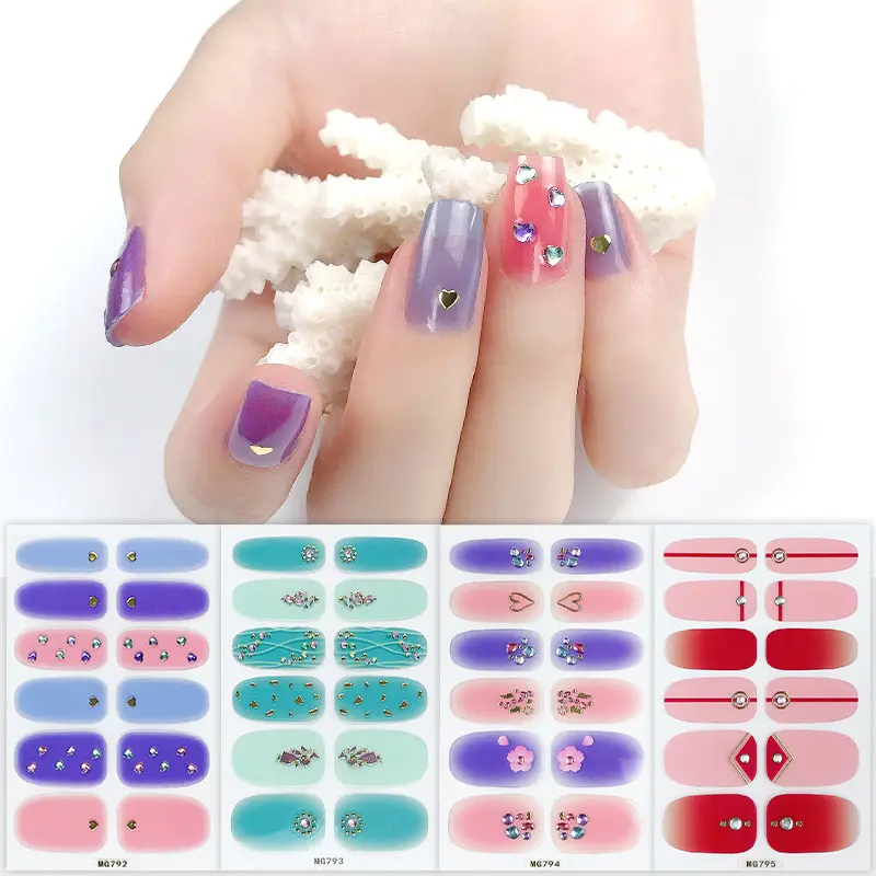 38 Type Nail Art Stickers Water Transfer DIY Nail Decals Butterfly Flowers Feathers Colorful Transfer Watermark Nail Stickers