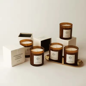 Lilin <span class=keywords><strong>Aroma</strong></span> Kedelai Mewah Terlaris Hari Ibu/Hari Raya Kemasan Kotak Hadiah Tutup Kayu Kustom Label Pribadi ODM Grosir - Product Image 6
