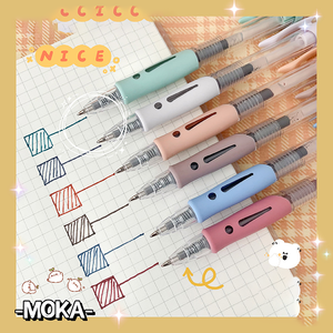 Moka St Nib Bàn Chải Chủ Đề Đặc Biệt Gel Bút Màu Đen Trong Suốt Vỏ Bọc Báo Chí Trung Tính Bút St Nhanh Chóng Làm Khô 0.5Mm Gel Bút Cho Sinh Viên - Product Image 4