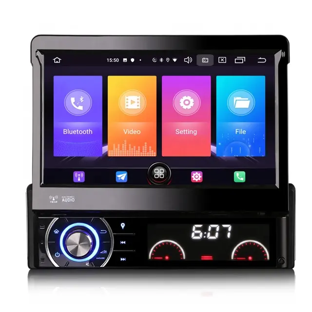 Erisin ES2790U 7 "1 Din Android 10 Auto DVD-Player mit GPS-Navigation TPMS BT WiFi DAB Radio Auto Stereo