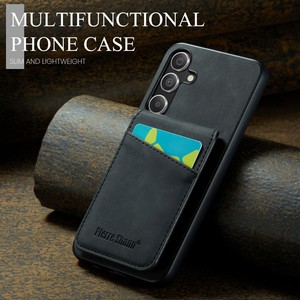 เคสหนังพรีเมี่ยมแบบกระเป๋าสตางค์ด้านหลังมีที่ใส่บัตร PC TPU ขาตั้งเคสโทรศัพท์มือถือสำหรับ <span class=keywords><strong>Samsung</strong></span> Galaxy S25 <span class=keywords><strong>Plus</strong></span> - Product Image 4