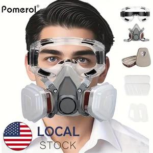 Masque respiratoire pour moto 6200, qualité industrielle, protection contre la peinture en aérosol, filtre à fumée chimique, anti-poussière - Product Image 1