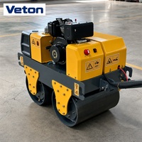 Compacteur à rouleaux d'asphalte compact Honda 9HP pour voies étroites, terrains de sport et projets de rénovation de surfaces