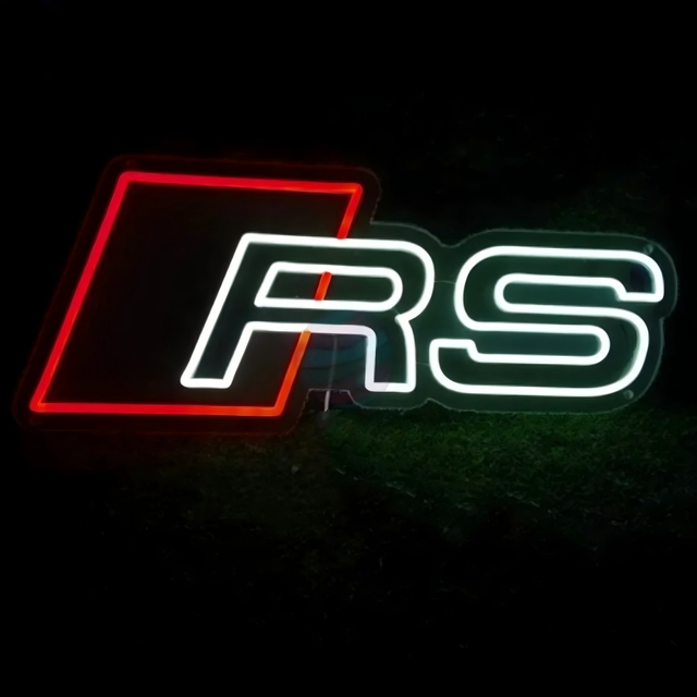 Ready to Ship AudiRS Car Led Glowing Neon Sign Neon Sign and Flexible Silicone Trip Led Neon Sing for Decor