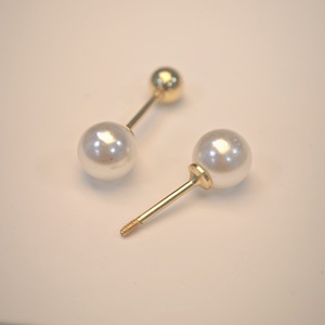 RINHOO 2 Piezas, Aretes de Perlas con Baño de PVD de 18k en Acero Inoxidable 316L, para Mujeres y Hombres, Piercing de Cartílago, Joyería para Fiesta, Regalo - Product Image 4