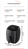 Penjualan Terlaris Model Baru Penggorengan Udara Listrik Pintar Bebas Minyak Kapasitas Besar Kontrol Timer Digital Layar LCD Otomatis Rumah Tangga