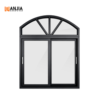Ventana Corredera de Aluminio de Fábrica al por Mayor, Deslizante de Izquierda a Derecha con Travesaño Fijo, Ventanas Correderas Impermeables