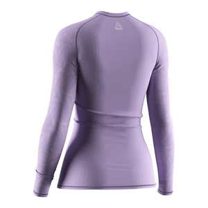 Custom Logo Women Purple Sportswear Set Compression Top with Functional 2 in 1 <strong>Shorts</strong> for MMA HIIT Cross Training - Product Image 2