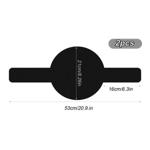 Tapete de silicona negro de 21 cm para horno holandés con asas largas, antiadherente, apto para horno y lavavajillas, herramientas para pan y repostería (borde rojo/azul) - Product Image 2