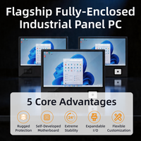 PC industriel robuste haut de gamme entièrement fermé, écran tactile capacitif étanche, Intel Core I3/I5/I7, sans ventilateur, SSD 256 Go