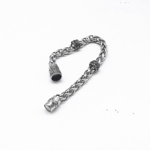 yunnique Skull Bracelet <b>Titanium</b> Steel Magnetic Clasp Unisex Jewelry Gift - Product Image 2