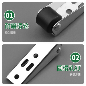 Rouleau de support de bas de porte Wukeshu en acier plaqué antirouille à usage général - Product Image 5