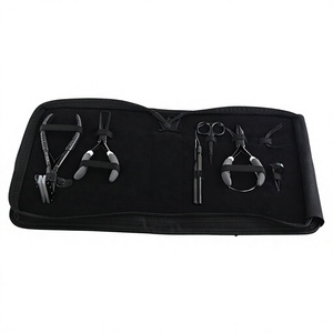 ชุดเครื่องมือต่อผมชุดกรรไกรด้ายไมโครบีดส์แบบ3รู4ชิ้นเย็บในแหวนเข็ม - Product Image 1