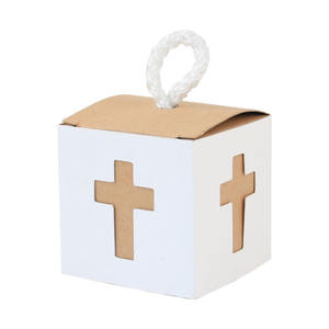 Boîte en papier kraft rétro européen Bear Angel <span class=keywords><strong>Holy</strong></span> Grail Cross Square Carton pour l'emballage de bonbons de mariage et l'offre de cadeaux - Product Image 5