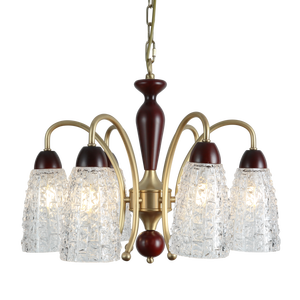 Lustre LED rétro américain en cuivre pour la décoration intérieure, chambre, salon, villa, hôtel, lampe suspendue simple et créative - Product Image 3