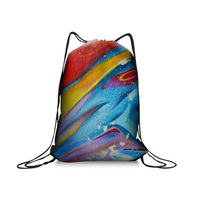 Sac à dos en nylon de haute qualité avec cordon de serrage, écologique, lavable, durable, grande capacité, pour le sport, la gym et les activités de plein air