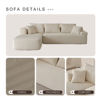 Canapé à Compression Cloud Conçu pour les Animaux – Tissu Anti-Rayures et Canapé Modulaire Pouf en Gris Foncé Crypton