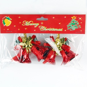 Venta al por mayor oro <span class=keywords><strong>rojo</strong></span> árbol de Navidad campanas de plástico decoración gran oferta campanas adornos colgantes decoraciones de Navidad - Product Image 3